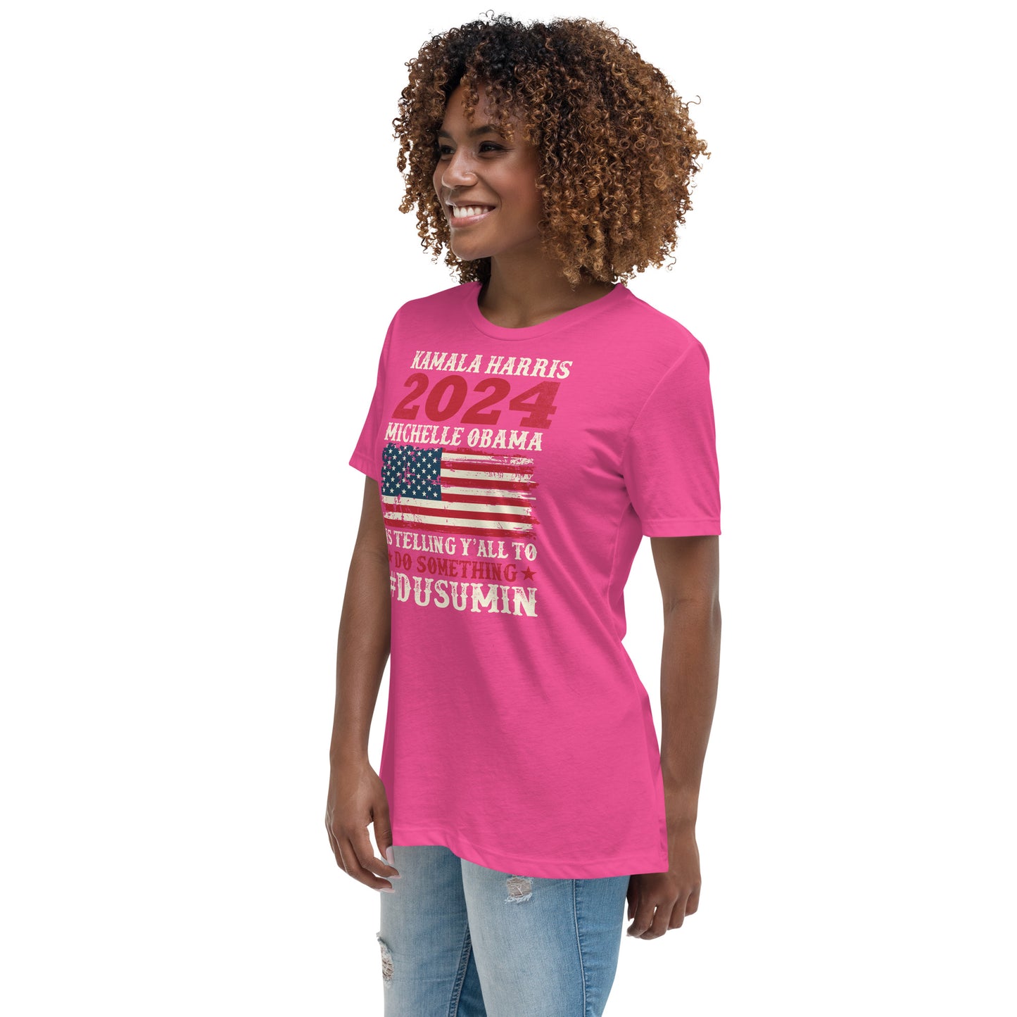 Women's Relaxed T-Shirt / Kamala 2024 Go Girl 1