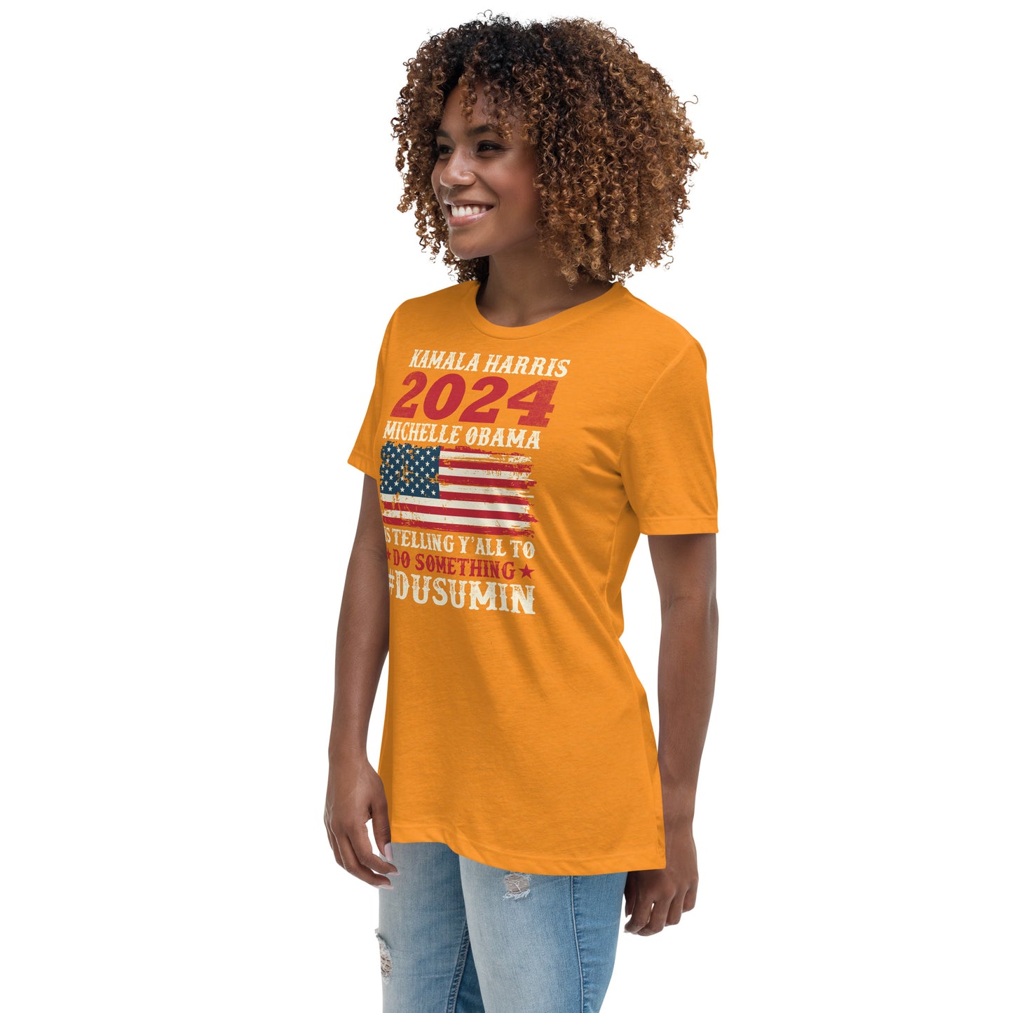 Women's Relaxed T-Shirt / Kamala 2024 Go Girl 1