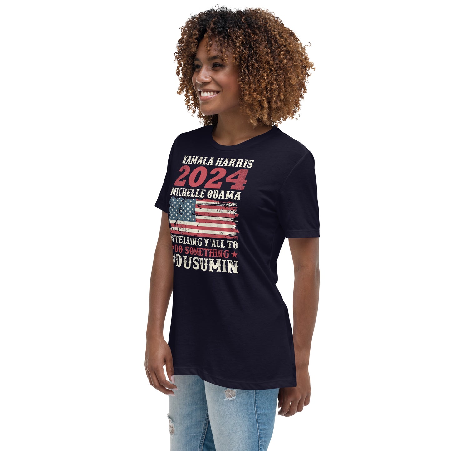 Women's Relaxed T-Shirt / Kamala 2024 Go Girl 1