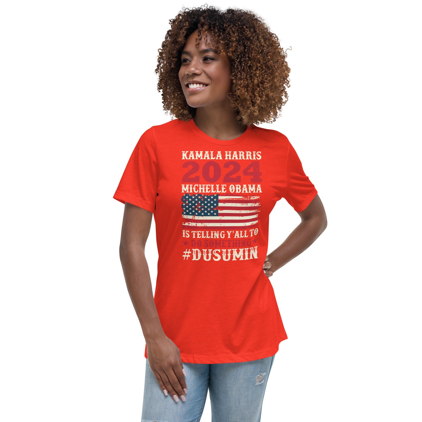 Women's Relaxed T-Shirt / Kamala 2024 Go Girl 1