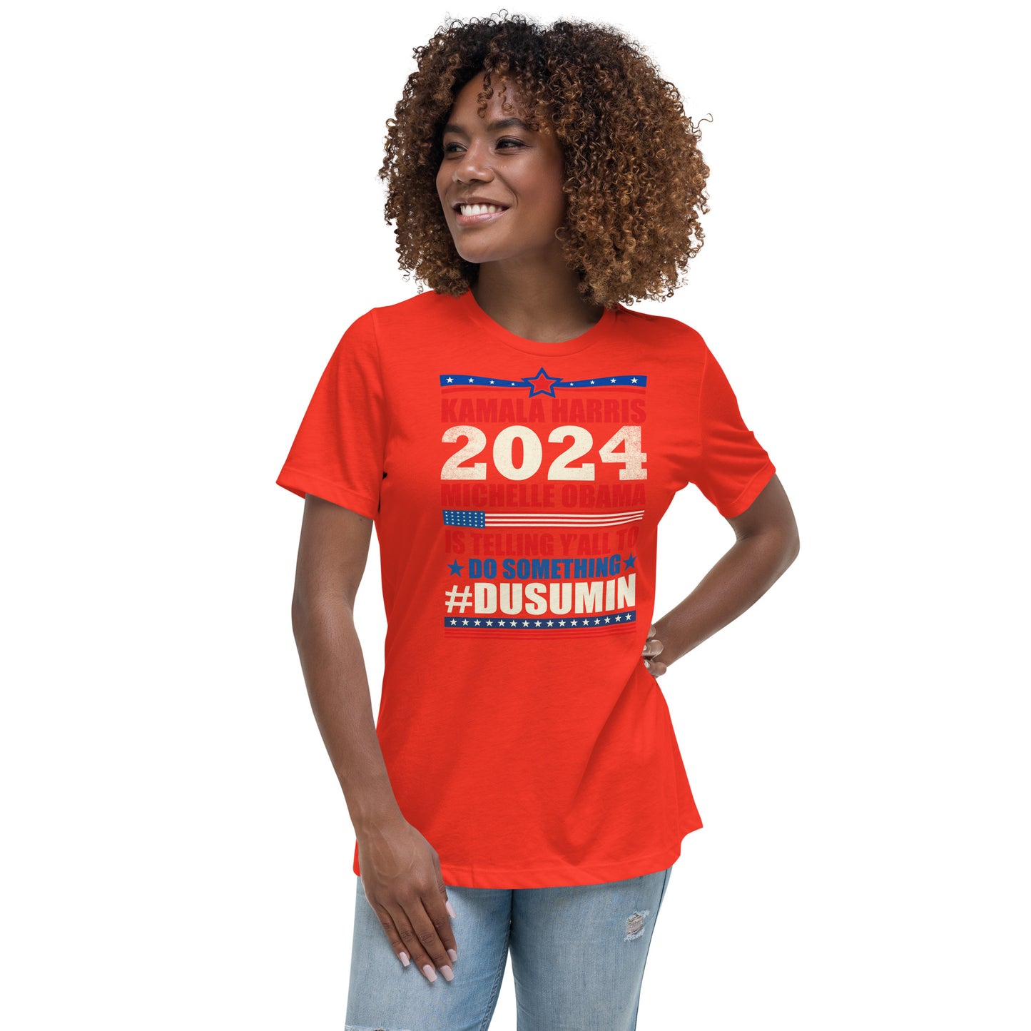 Women's Relaxed T-Shirt / kamala 2024 Go Girl 1