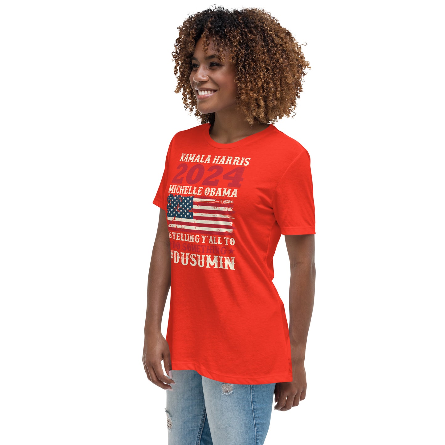 Women's Relaxed T-Shirt / Kamala 2024 Go Girl 1